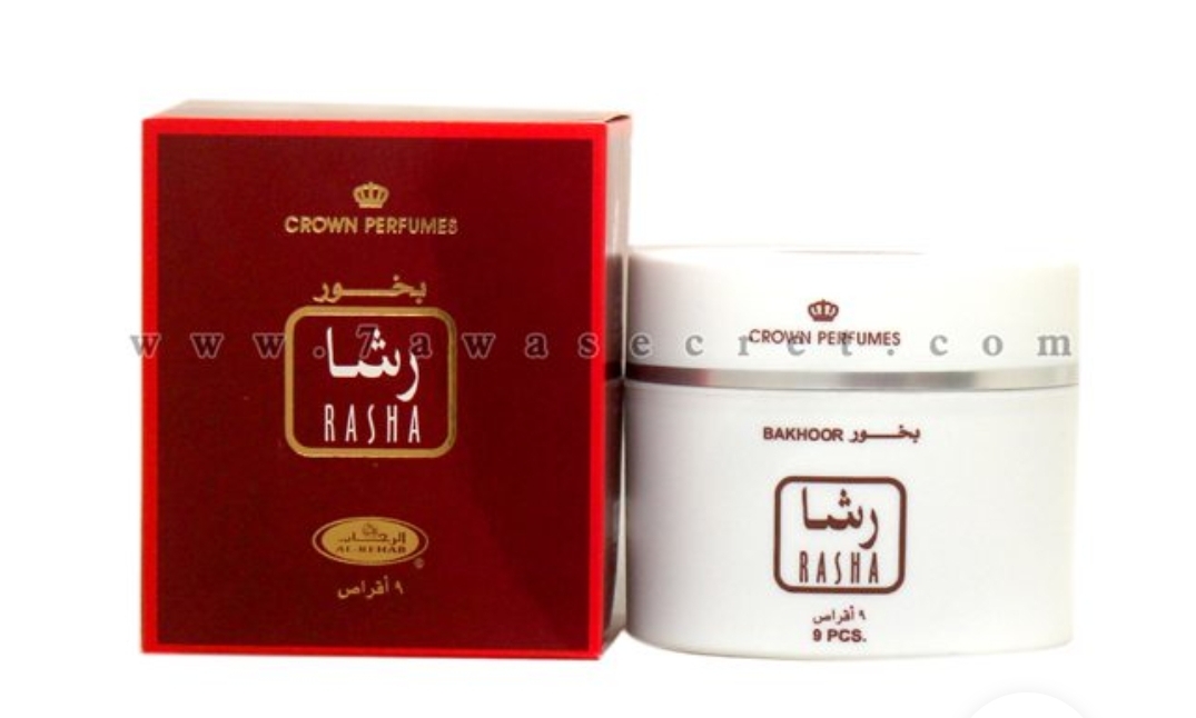 بخور رشا ( ۹ قرص )“الرحاب للعطور الامارتیة “